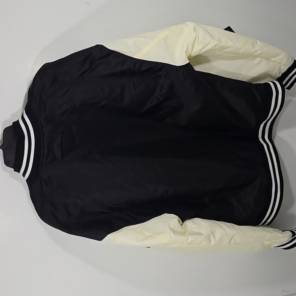 {Hudson} Jeans Black and Cream Varsity Jacket - Sizs XL - Picture 14 of 17